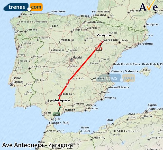 Alta Velocidad Antequera Santa Ana Zaragoza Delicias