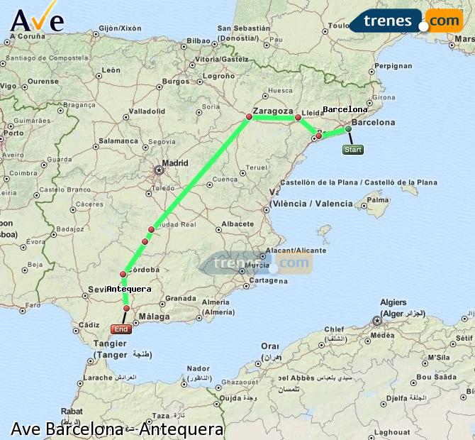 Alta Velocidad Barcelona Antequera Santa Ana