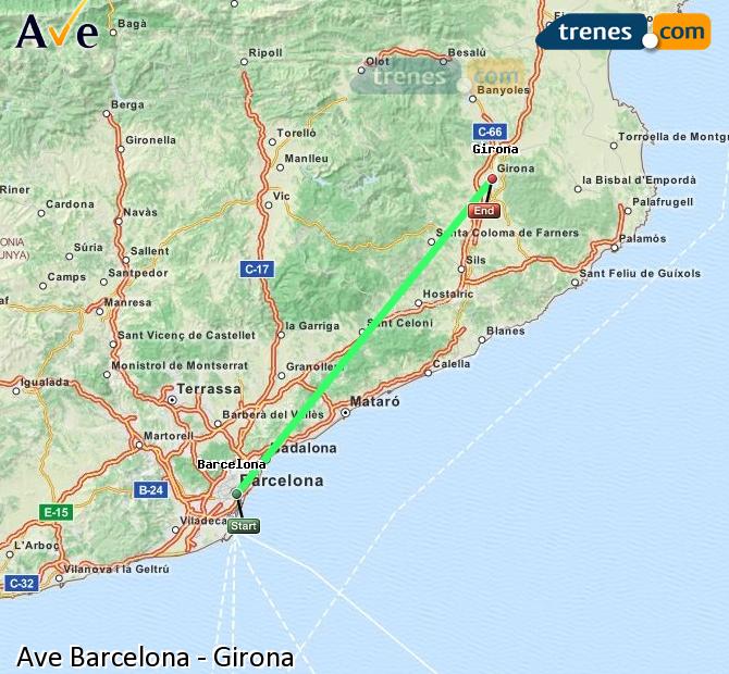 Alta Velocidad Barcelona Girona (Gerona)