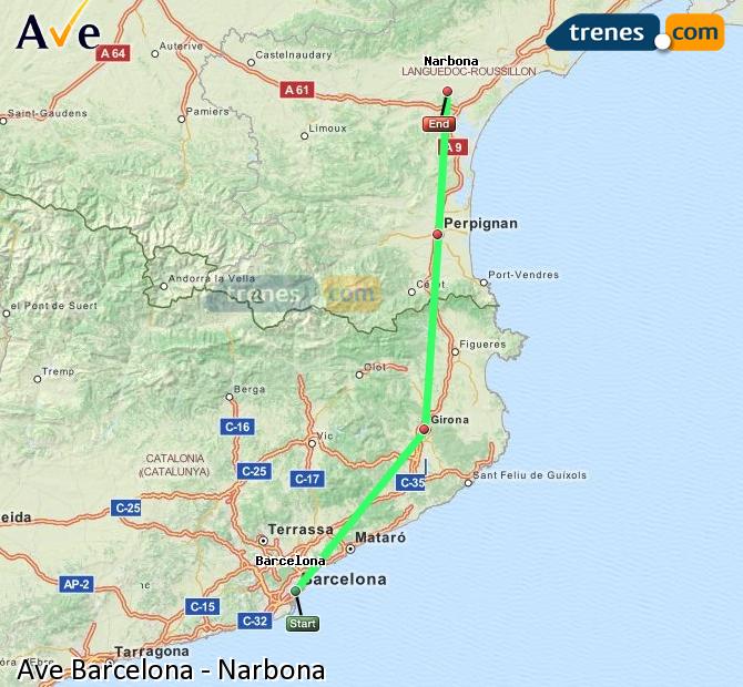 Highspeed Barcelona Narbonne (Narbona)