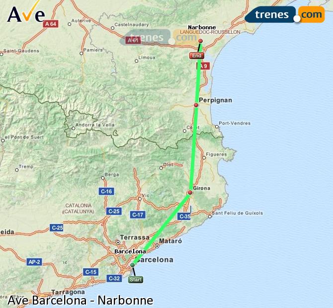 Highspeed Barcelona Narbonne (Narbona)