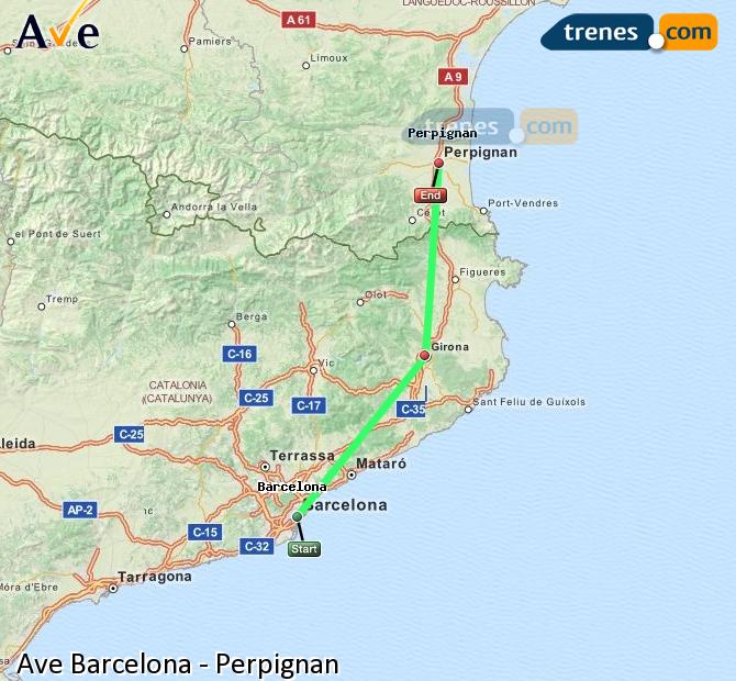 Highspeed Barcelona Perpignan