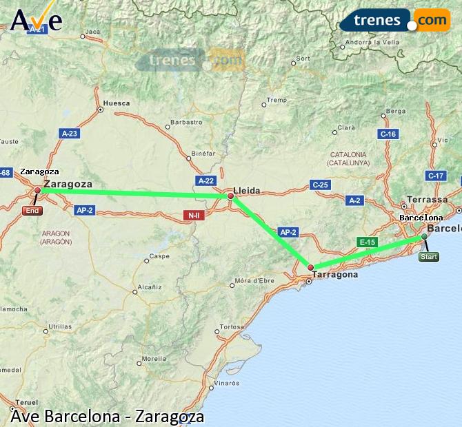 Alta Velocidad Barcelona Zaragoza Delicias