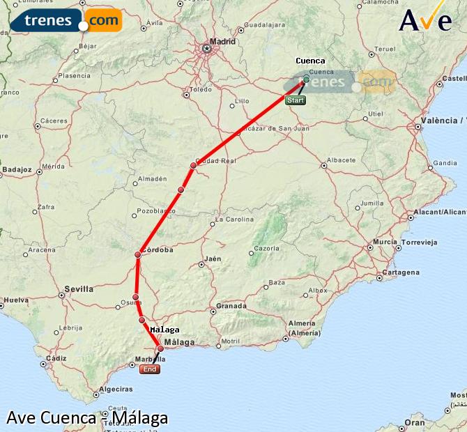 Alta Velocidad Cuenca Fernando Zobel Málaga-María Zambrano