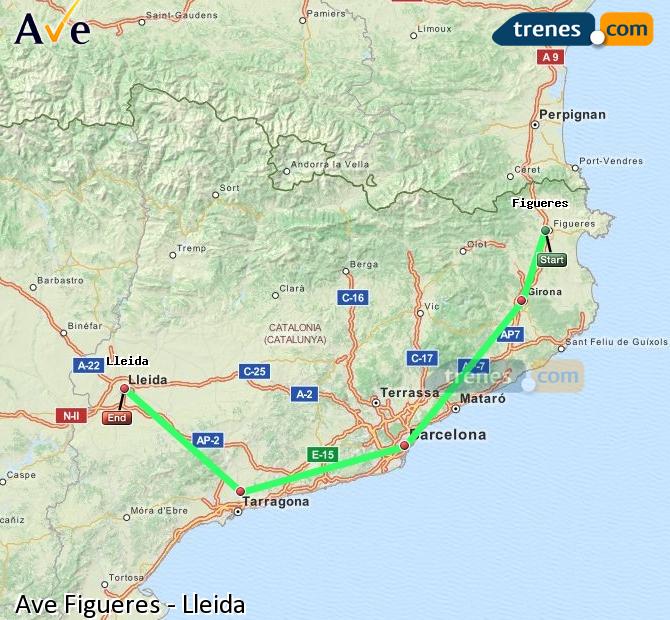 Alta Velocidade Figueres Vilafant (Figueras) Lleida (Lérida)