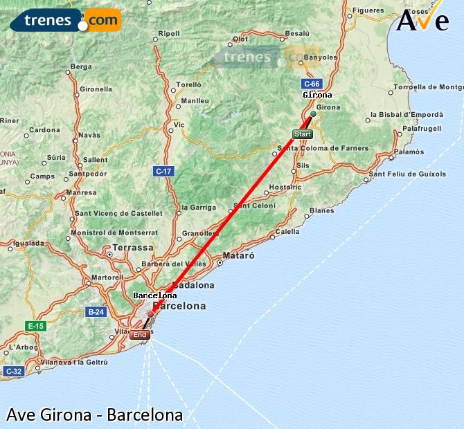 Alta Velocidade Girona (Gerona) Barcelona