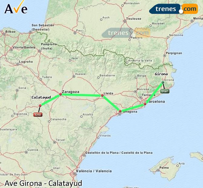 Highspeed Girona (Gerona) Calatayud