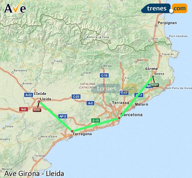 l'Alta Velocità Girona (Gerona) Lleida (Lérida)