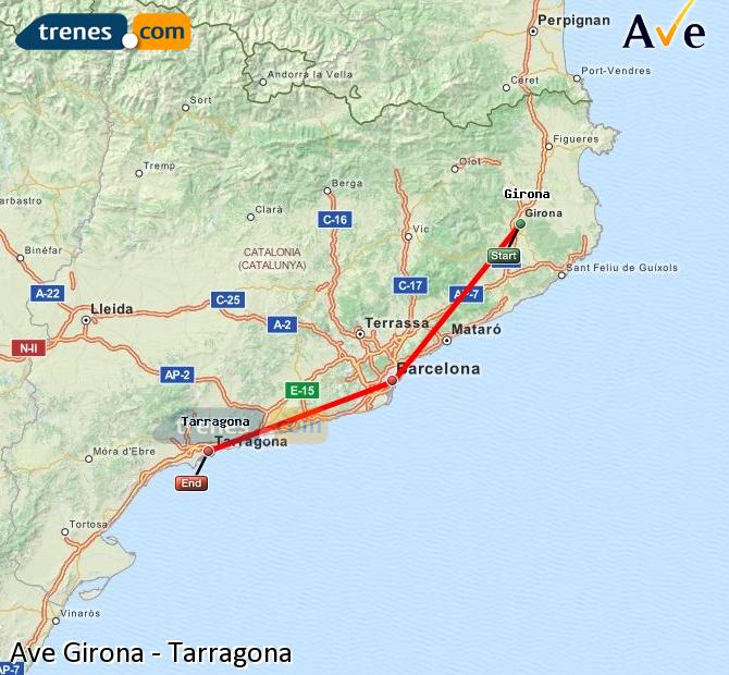 Highspeed Girona (Gerona) Tarragona