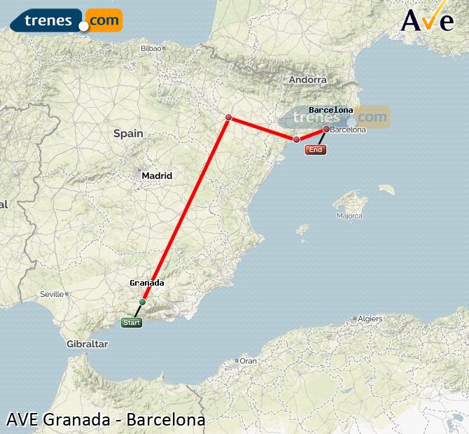 High Speed Granada to Barcelona