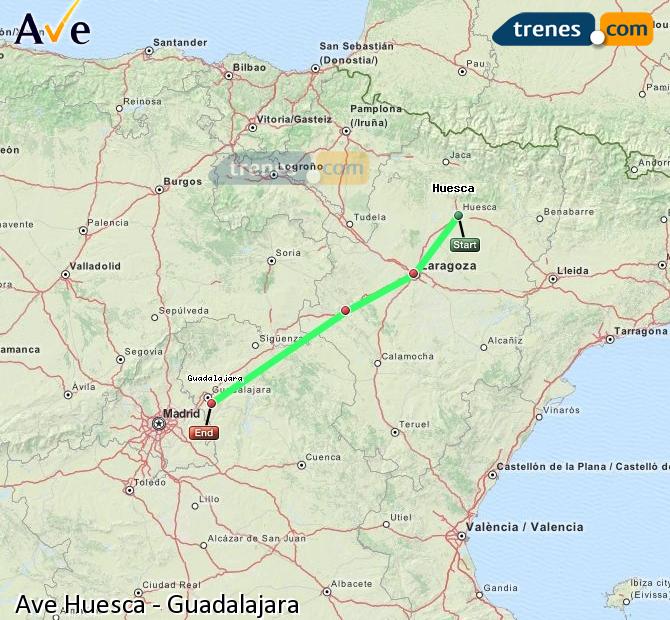 Alta Velocidad Huesca Guadalajara - Yebes