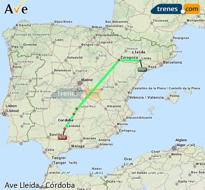 Alta Velocidad Lleida (Lérida) Cordoba