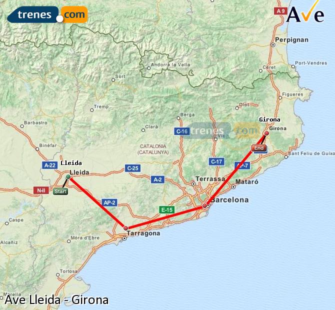 l'Alta Velocità Lleida (Lérida) Girona (Gerona)