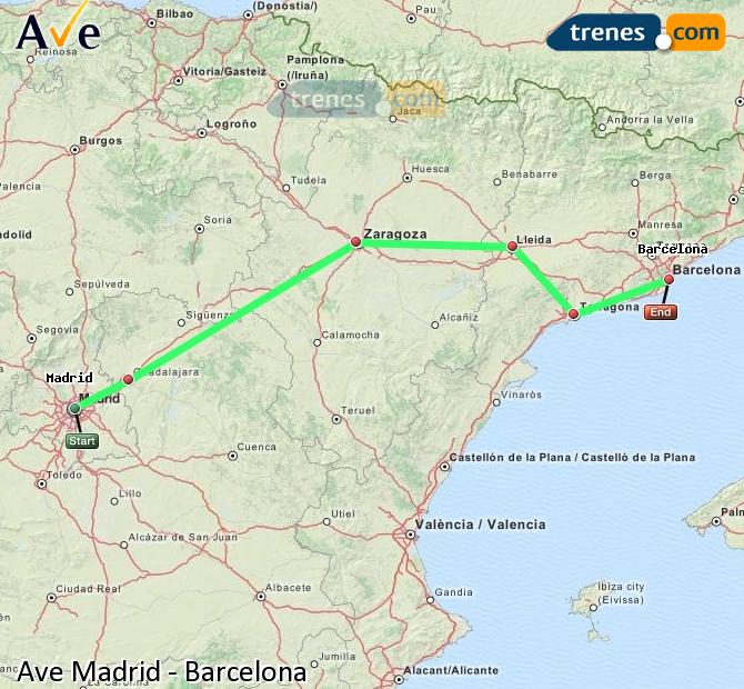 Mapa Rodoviário - Mapa Ferroviário - Mapas de Madrid, Barcelona