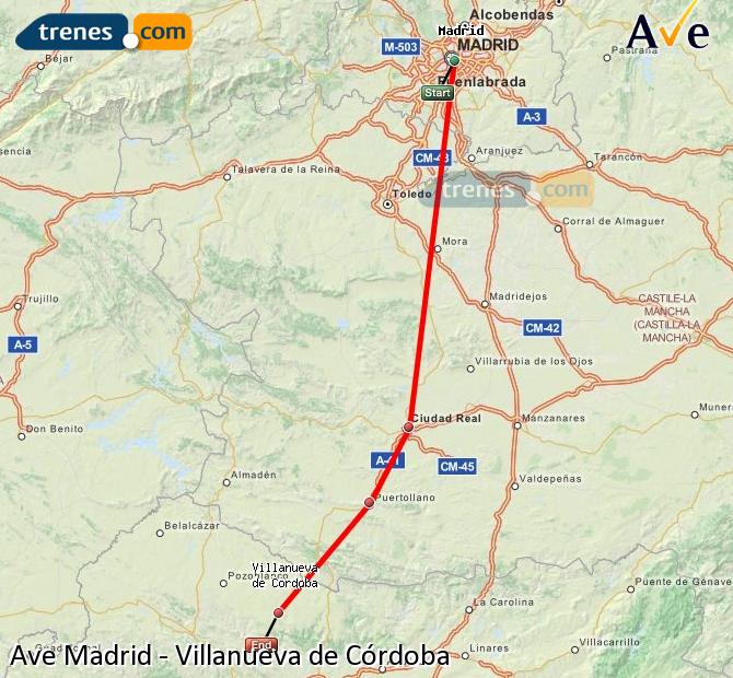 Alta Velocidad Madrid Atocha Villanueva de Córdoba – Los Pedroches