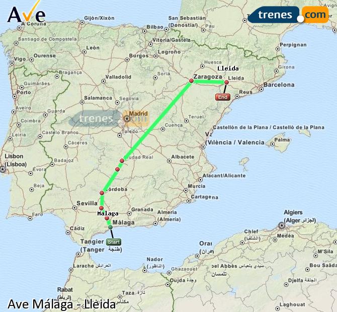 Highspeed Málaga-María Zambrano Lleida (Lérida)