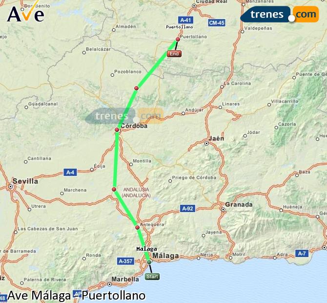 Alta Velocidad Málaga-María Zambrano Puertollano