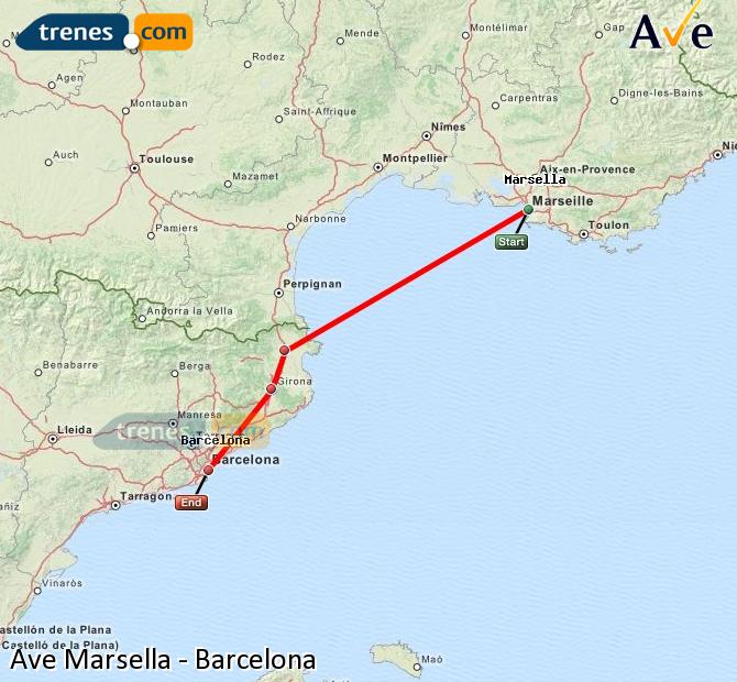 Alta Velocidad Marseille St-Charles (Marsella) Barcelona