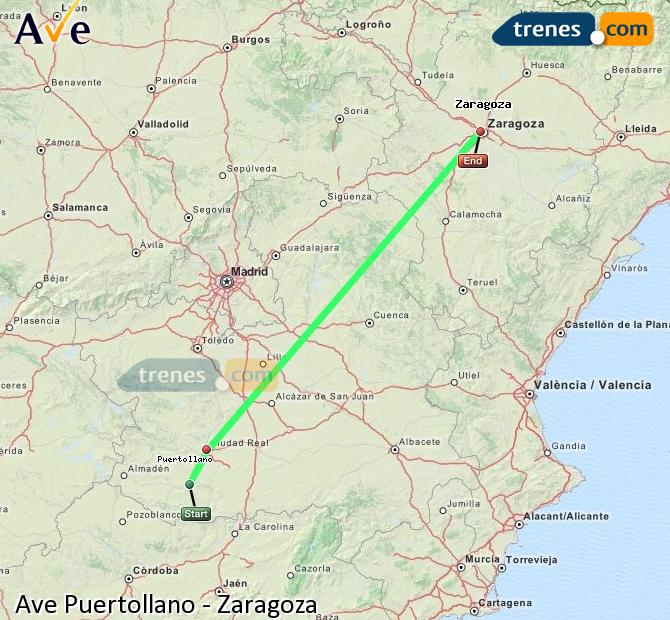 Alta Velocidad Puertollano Zaragoza Delicias