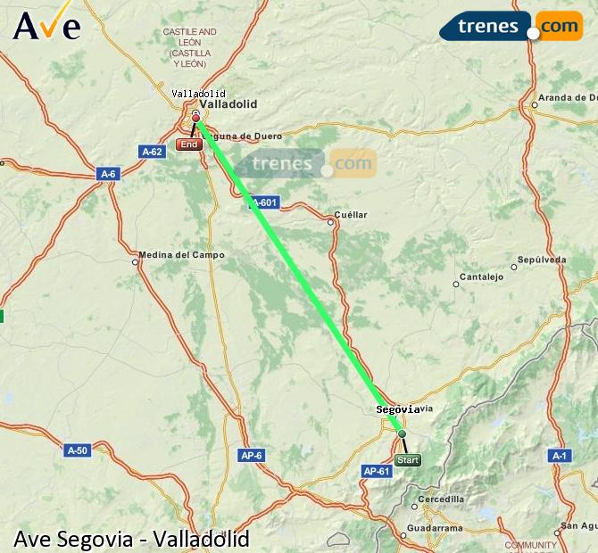 Alta Velocidade Segovia Guiomar Valladolid