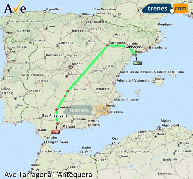 Alta Velocidad Tarragona Antequera Santa Ana