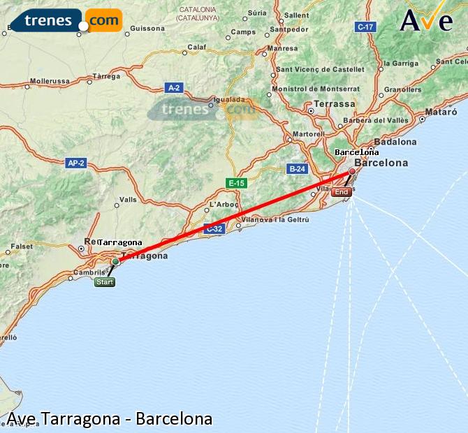 Highspeed Tarragona Barcelona