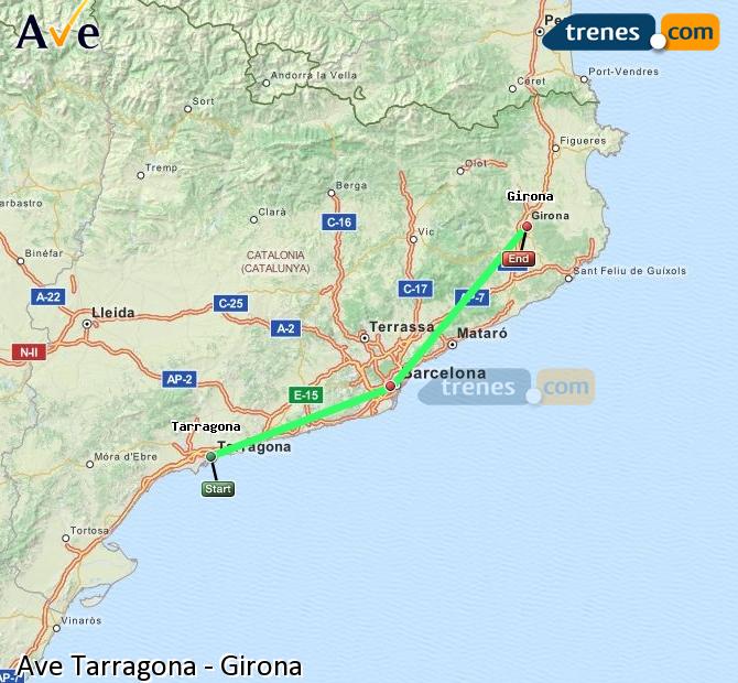 Highspeed Tarragona Girona (Gerona)