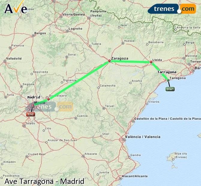 Highspeed Tarragona Madrid