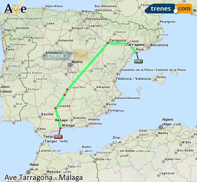 Alta Velocidade Tarragona Málaga-María Zambrano