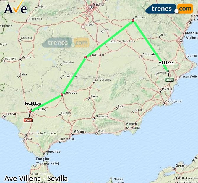 Alta Velocidad Villena AVE Sevilla Santa Justa