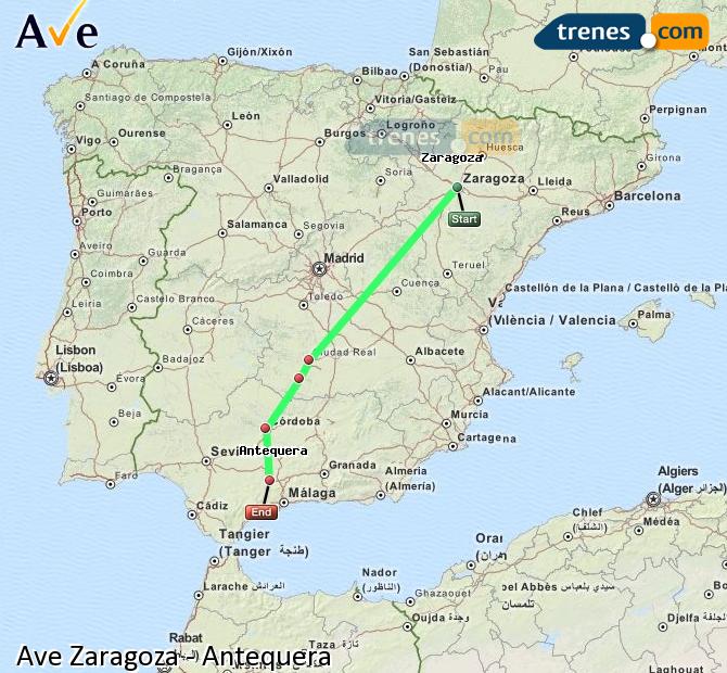 Alta Velocidad Zaragoza Delicias Antequera Santa Ana