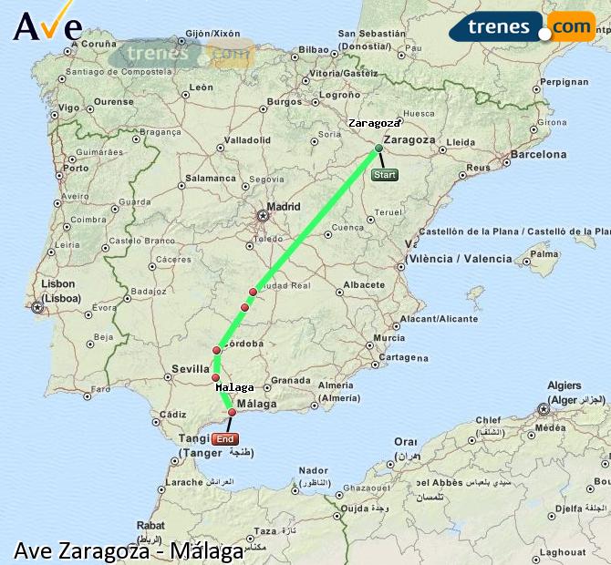 Alta Velocidad Zaragoza Delicias Málaga-María Zambrano