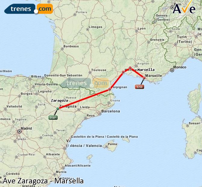 Alta Velocidad Zaragoza Delicias Marseille St-Charles (Marsella)