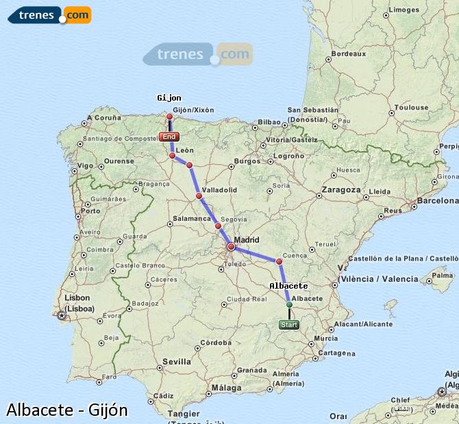 Trenes Albacete Gijón