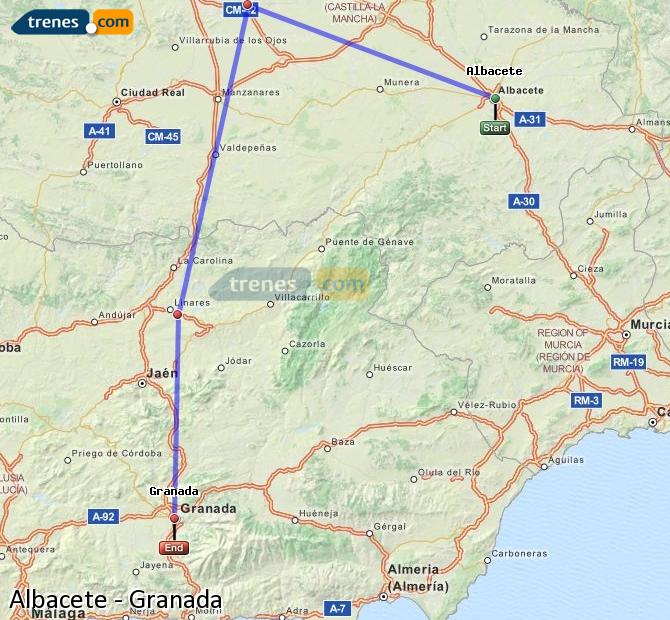 Tren Albacete-Los Llanos Granada