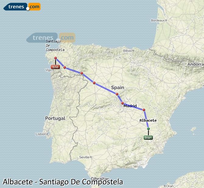 Tren Albacete-Los Llanos Santiago de Compostela