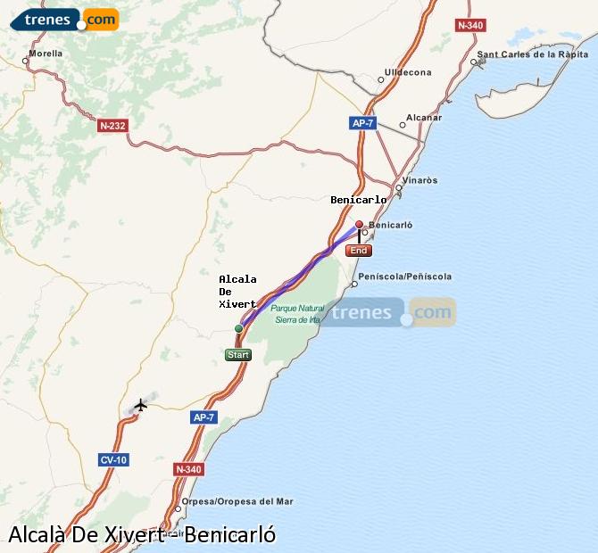 Tren Alcalá de Xivert Benicarló-Peñiscola