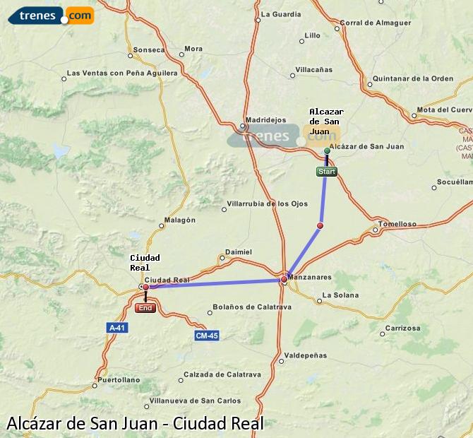 Tren Alcázar de San Juan Ciudad Real