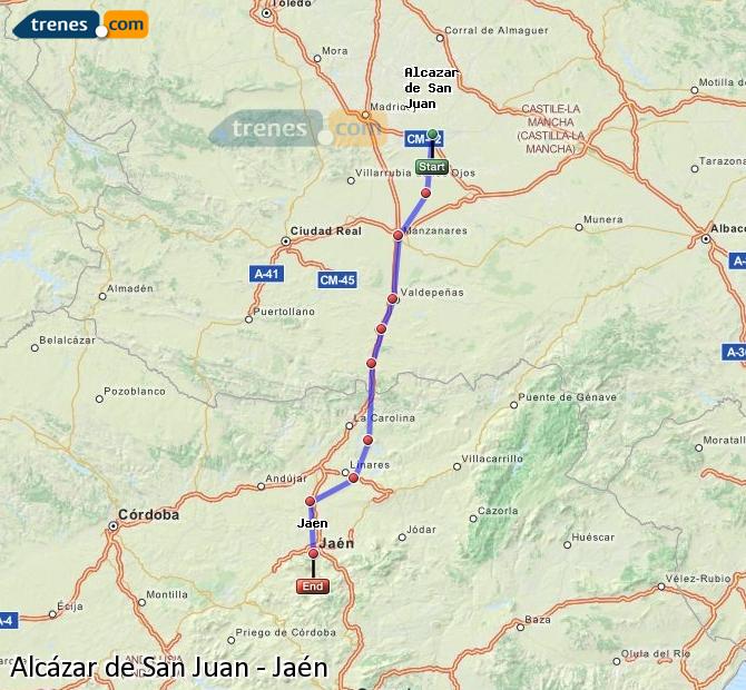 Tren Alcázar de San Juan Jaén
