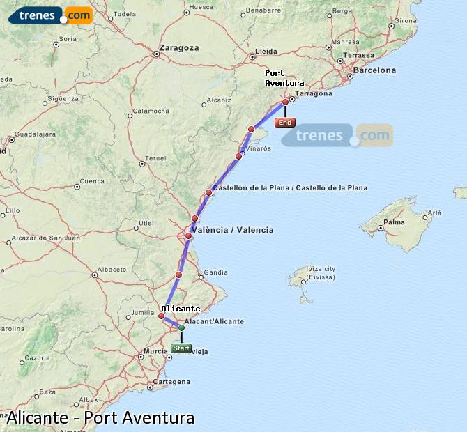 Tren Alicante / Alacant Salou - Port Aventura