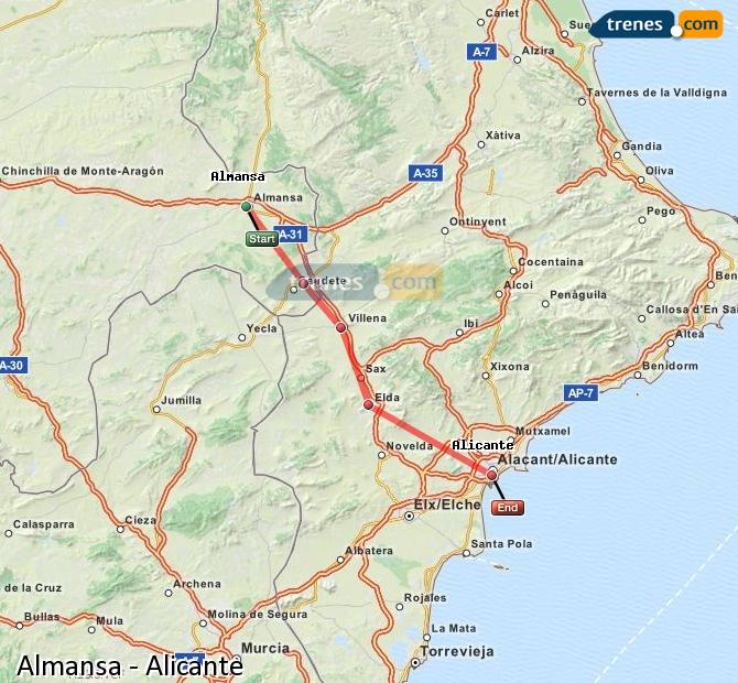 Tren Almansa Alicante / Alacant