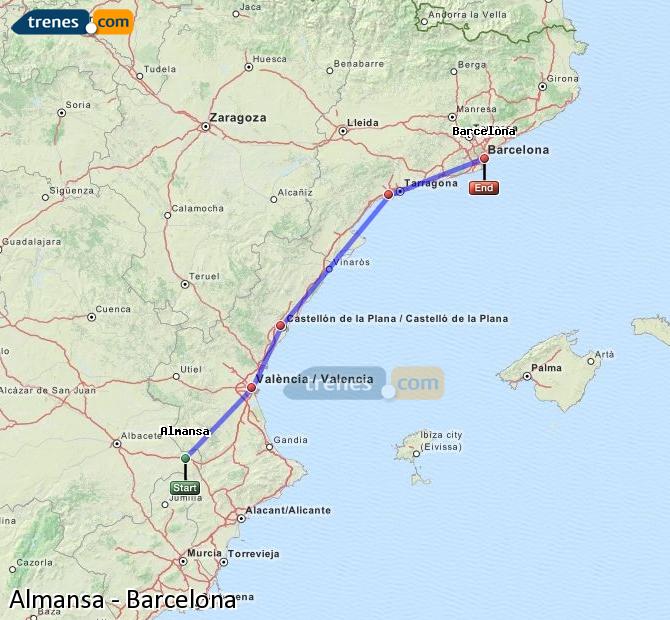 Tren Almansa Barcelona