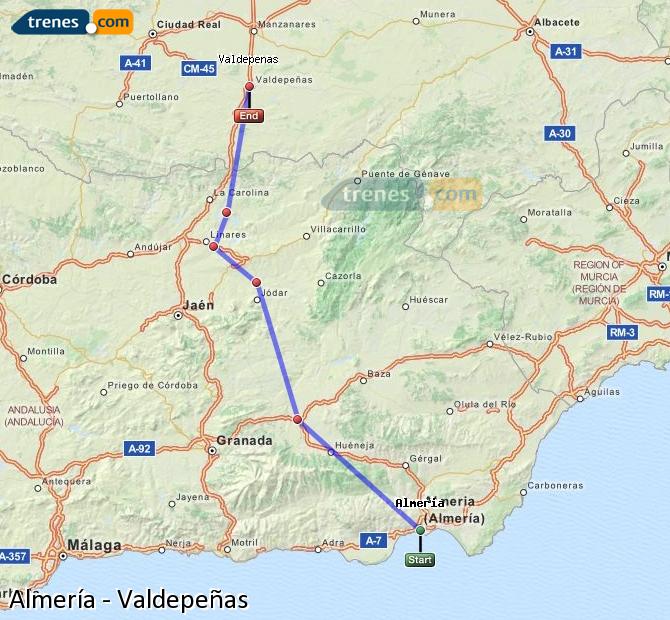 Tren Almería Valdepeñas