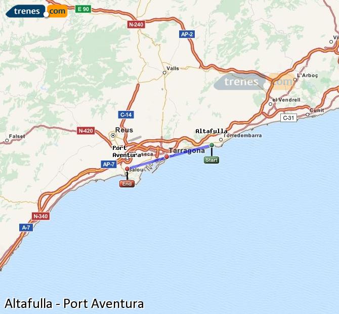 Tren Altafulla-Tamarit Salou - Port Aventura