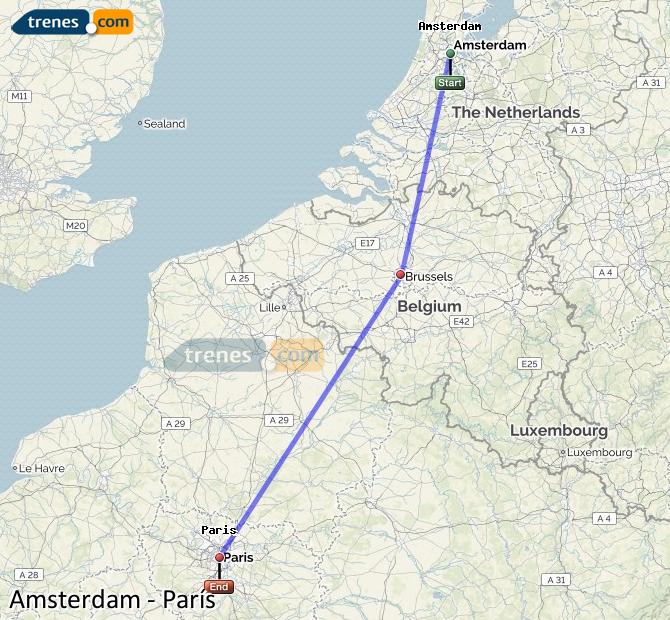 Zug Amsterdam Paris