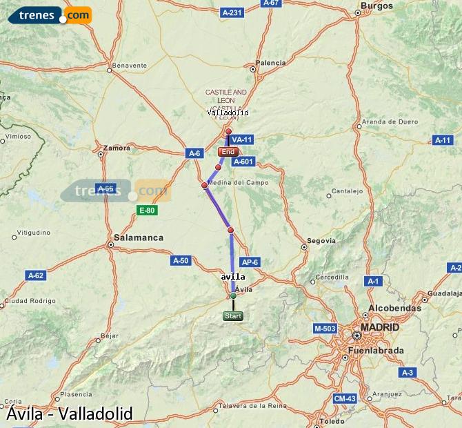 Tren Ávila Valladolid