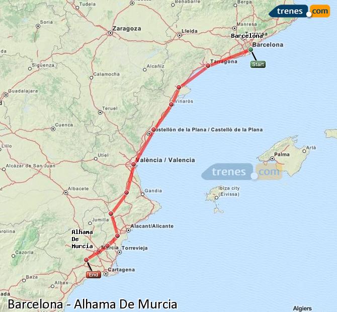 Horarios de trenes de Murcia a Barcelona Sants