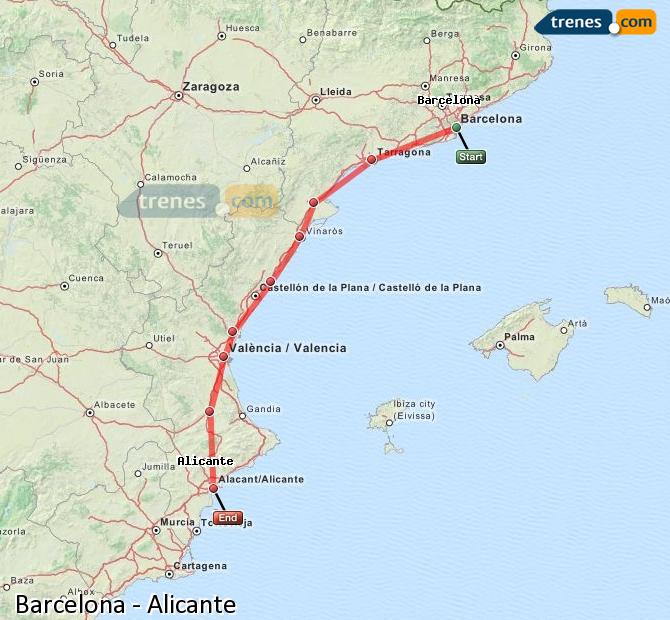 Treno Barcelona Alicante / Alacant