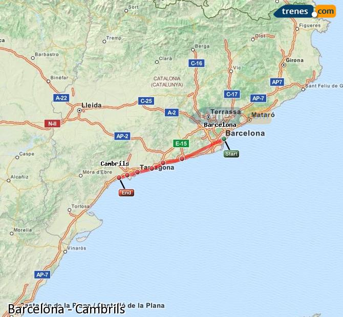 Train Barcelona to Cambrils