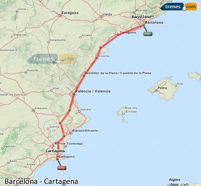 Tren Barcelona Cartagena